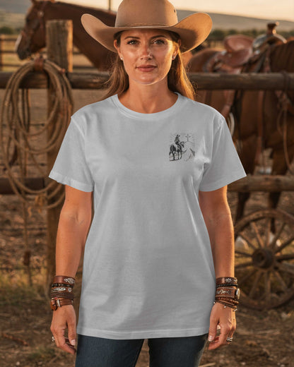 I Ride With Purpose Because Christ Leads My Trail T-Shirt
