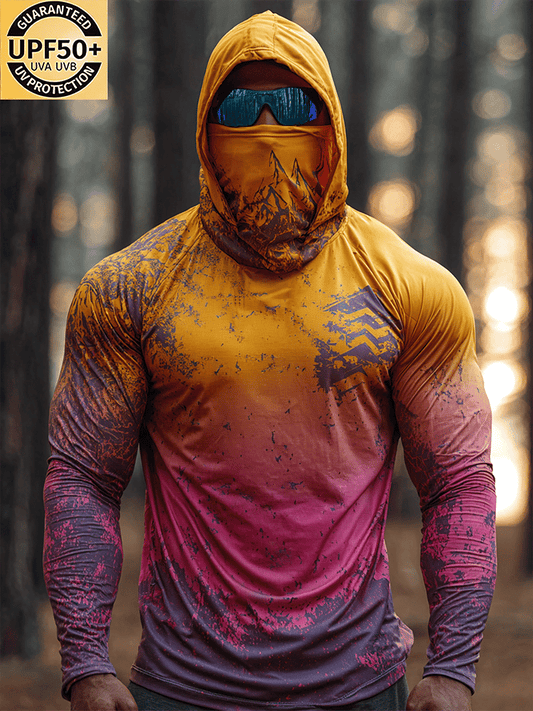 Vibrant Gradient Camo Climbing Sun Protection Shirt