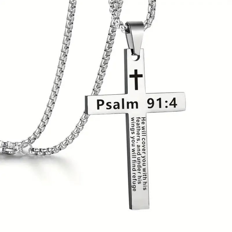 Bible Verse Cross Necklace