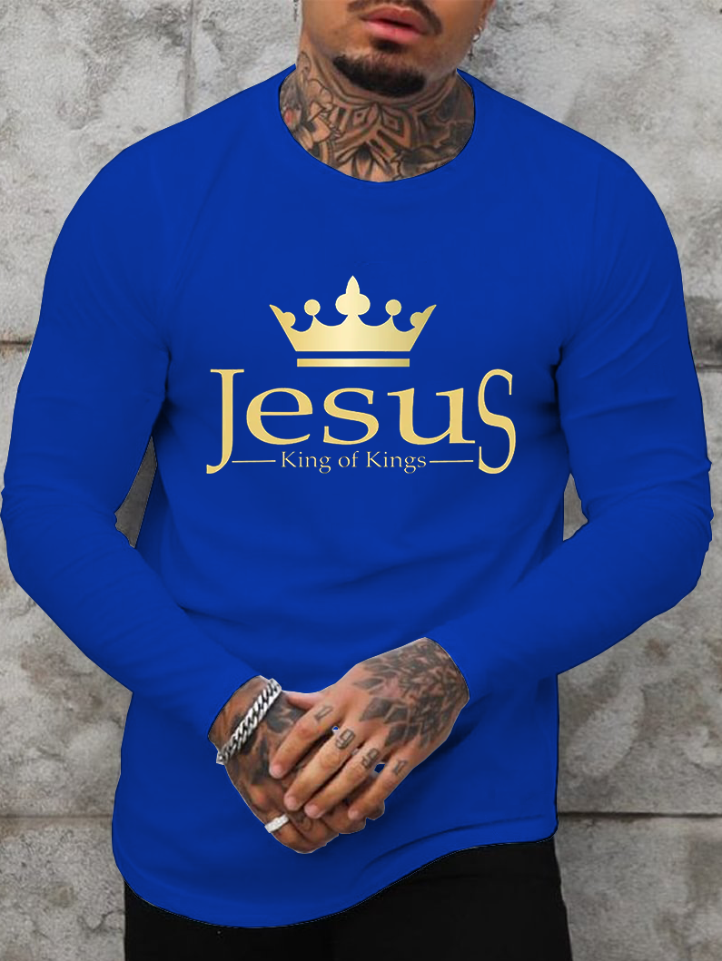 Jesus The King Of Kings Cotton Long Sleeve T-Shirt