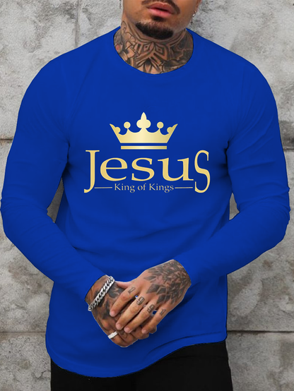 Jesus The King Of Kings Cotton Long Sleeve T-Shirt