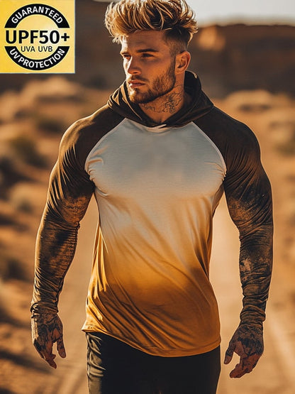 Men's Outdoor Sun Protection Cool Hooded Sun Protection Long Sleeve Top