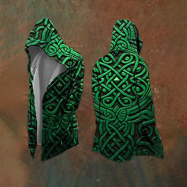 Men's Viking Mythology Tree Of Life Celtic Knot Hooded Jacket