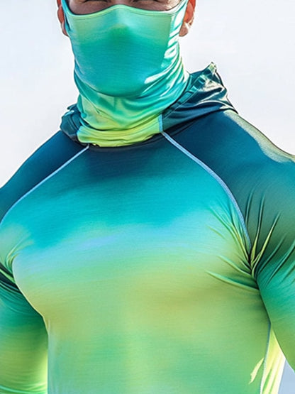 Men's Outdoor Sun Protection Breathable Cool Hooded Sun Protection Long Sleeve Top