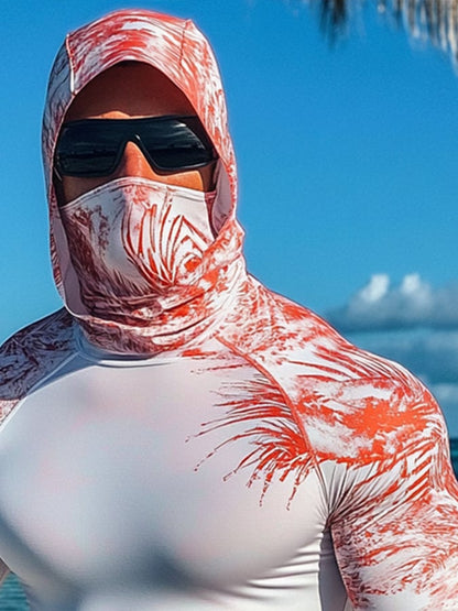 Men's Outdoor Sun Protection Breathable Cool Hooded Sun Protection Long Sleeve Top