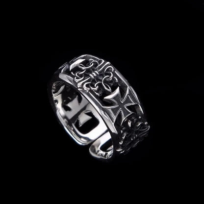 Vintage Cross Open Ring