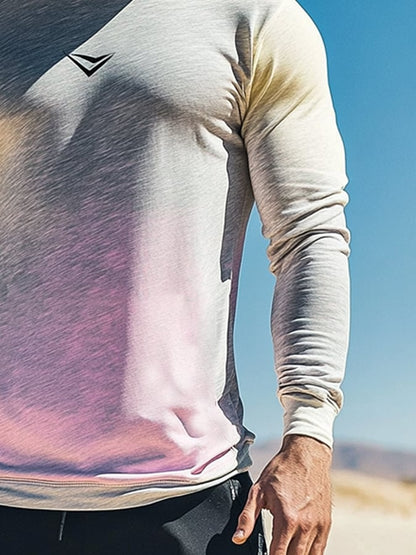 Men's Outdoor Sun Protection Breathable Cool Hooded Sun Protection Long Sleeve Top