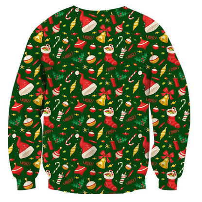 Sloth Print Ugly Christmas Sweatshirt