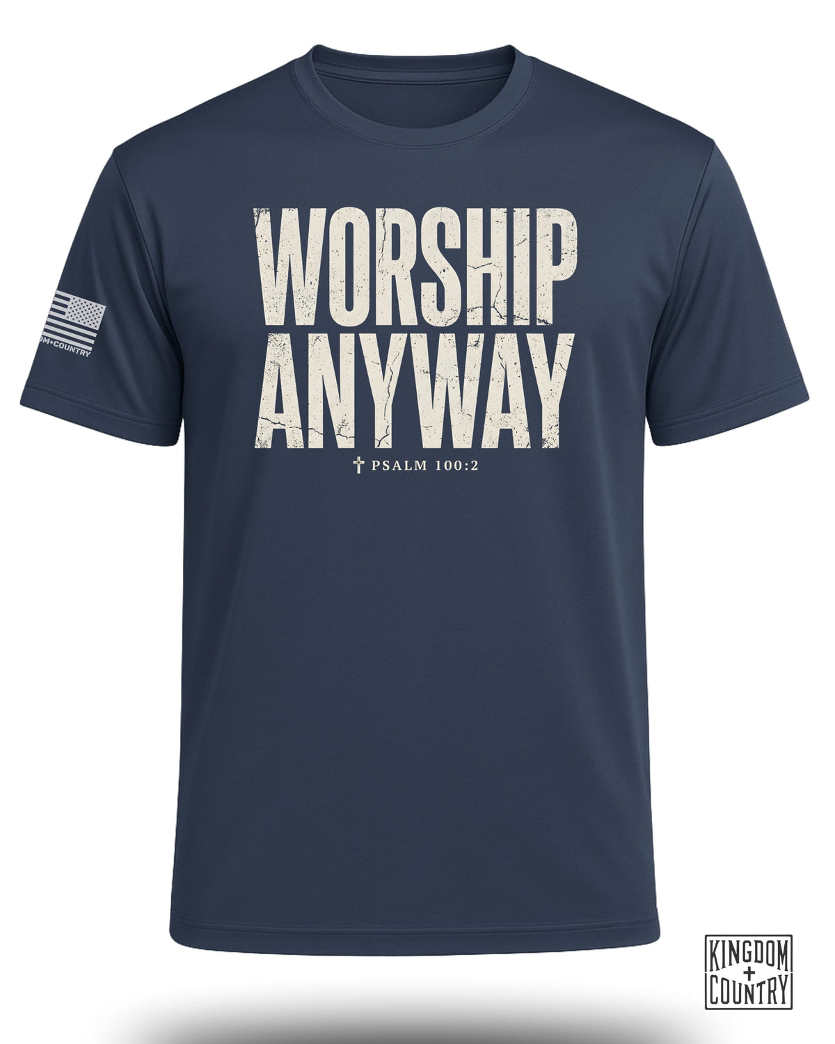 Worship Anyway Distressed Performance Shirt