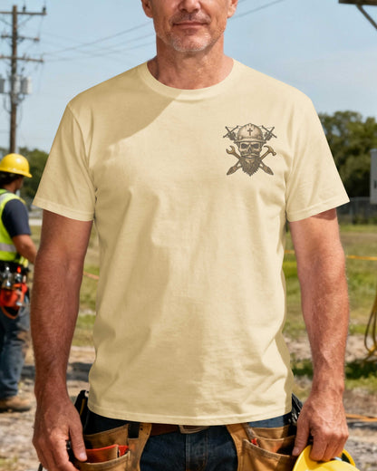 I’m A Lineman Forged By Storms Protected By Christ T-Shirt