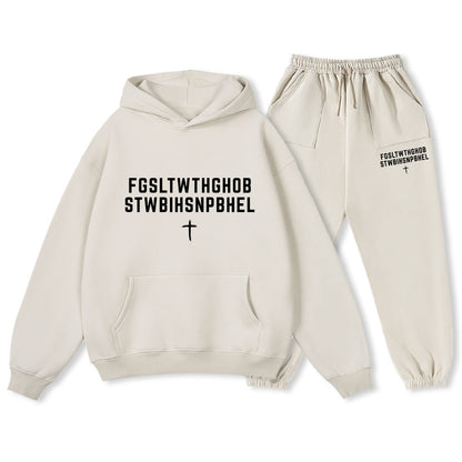 John 316 For God So Loved The World Christian Premium Fleece Hoodie Set