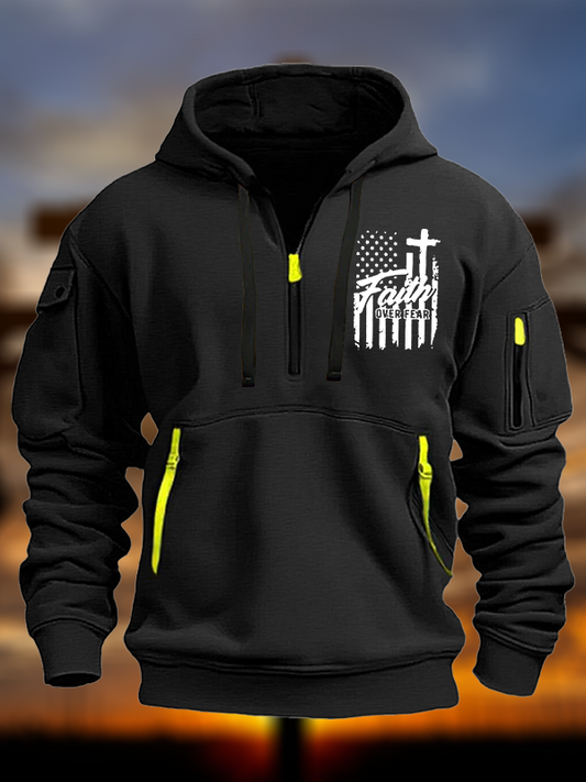 Faith Over Fear Jesus God Christian Zipper Hoodies