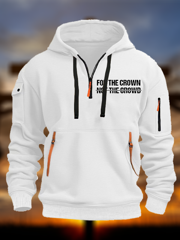 For The Crown Not The Crowd Jesus God Christian Zipper Hoodies