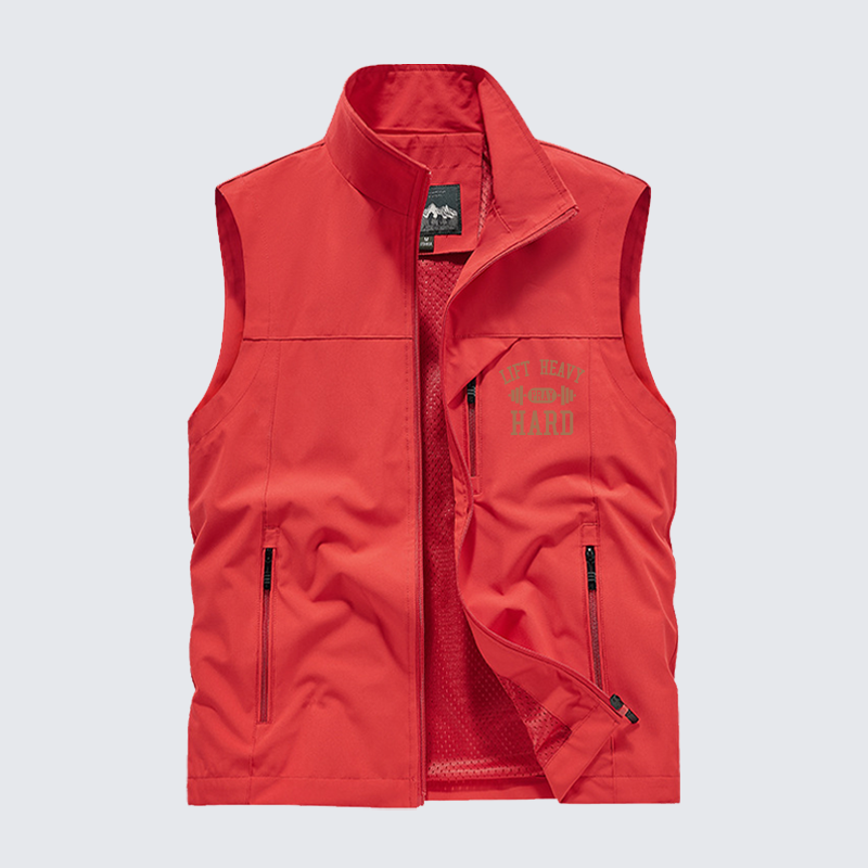 Lift Heavy Pray Hard Jesus God Christian Outdoor Quick-dry Vest