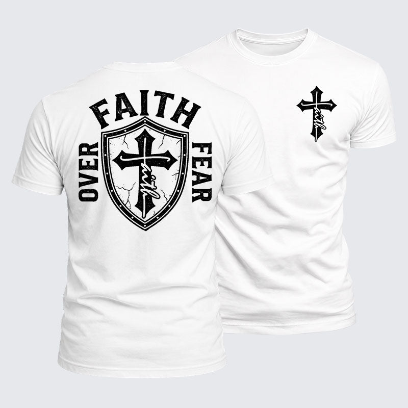 Luxe Mercerized Cotton Tee - Faith Over Fear