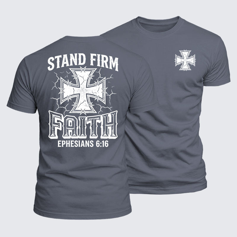 Luxe Mercerized Cotton Tee - Stand Firm Faith