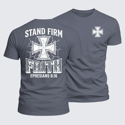 Luxe Mercerized Cotton Tee - Stand Firm Faith