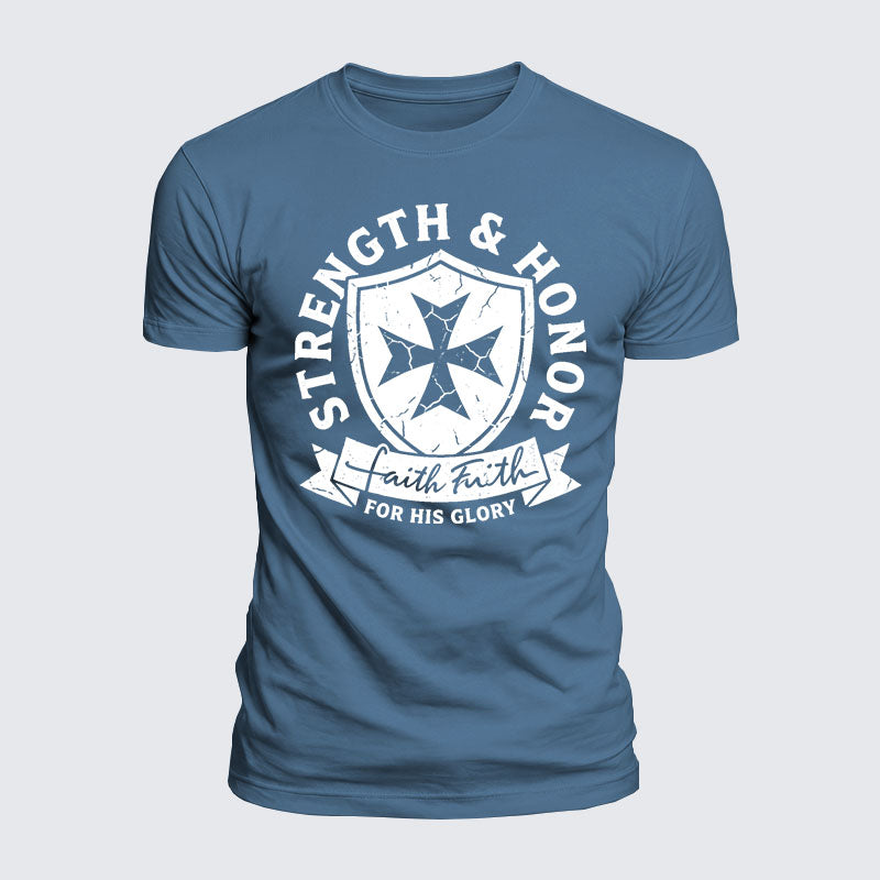 Luxe Mercerized Cotton Tee - Strength&Honor For His Glory