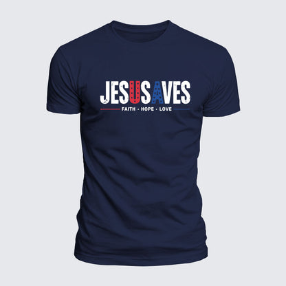Luxe Mercerized Cotton Tee - Jesus Saves