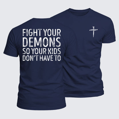 Luxe Mercerized Cotton Tee - Fight Your Demons