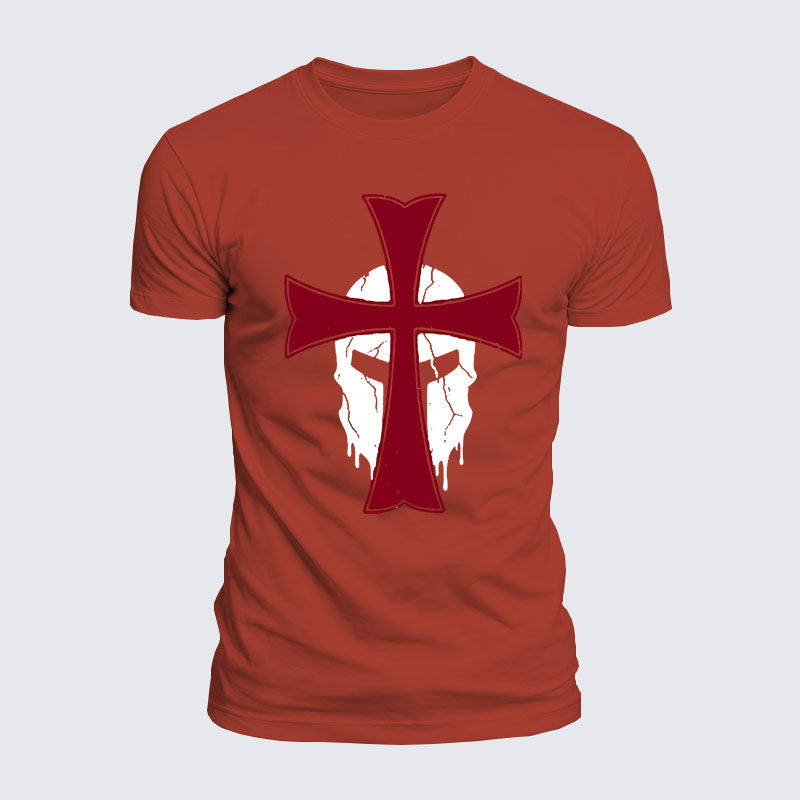 Luxe Mercerized Cotton Tee - Knights Templar Crusader Cross