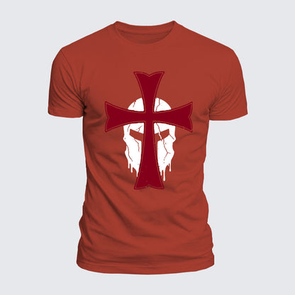 Luxe Mercerized Cotton Tee - Knights Templar Crusader Cross