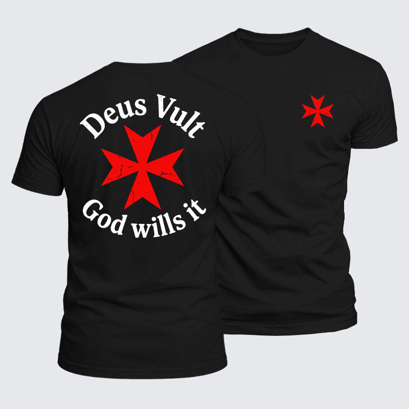 Luxe Mercerized Cotton Tee - Deus Vult: God Wills It