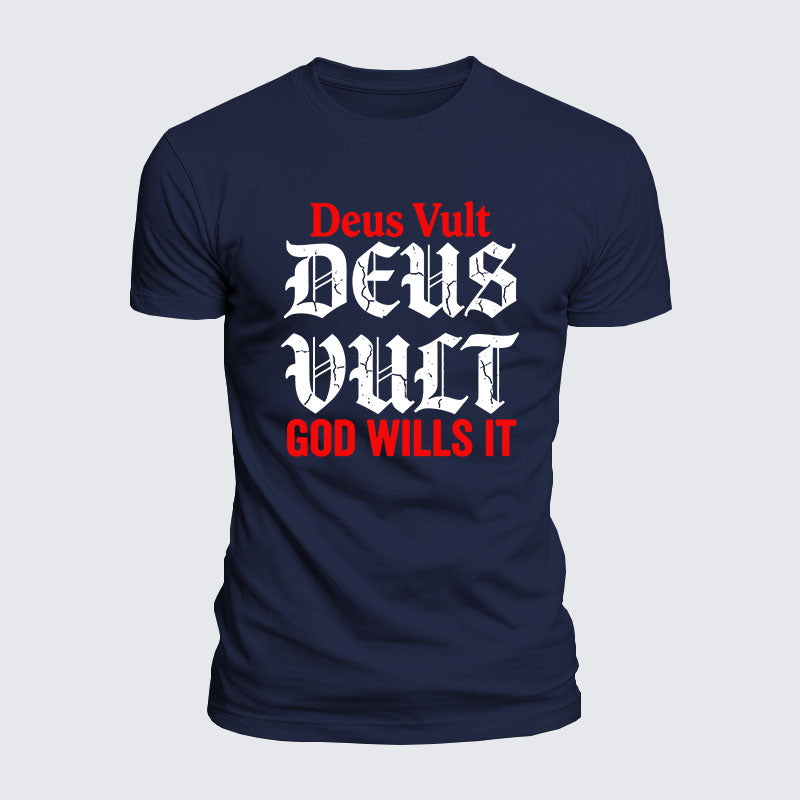 Luxe Mercerized Cotton Tee - Deus Vult: God Wills It