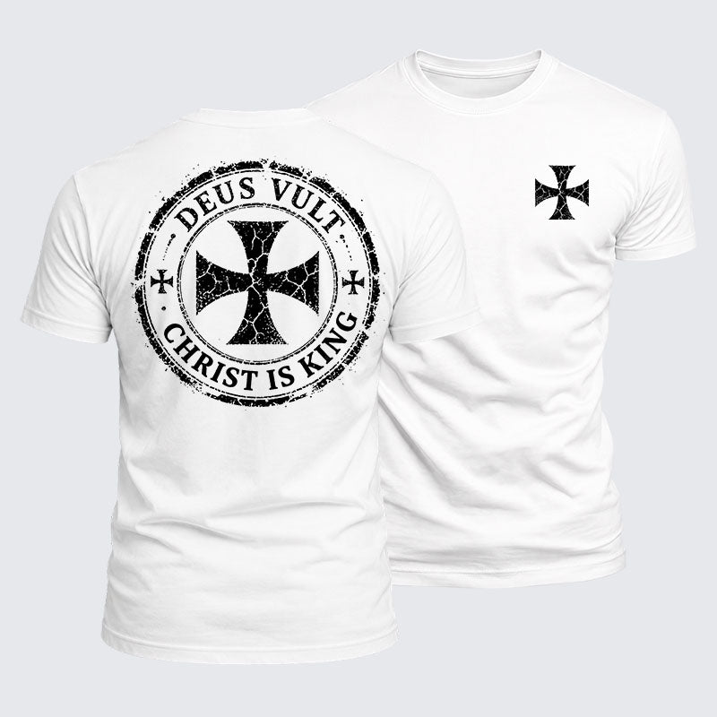 Luxe Mercerized Cotton Tee - Deus Vult Christ Is King