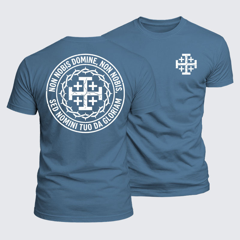 Luxe Mercerized Cotton Tee - Non Nobis Domine, Non Nobis, Sed Nomini Tuo Da Gloriam
