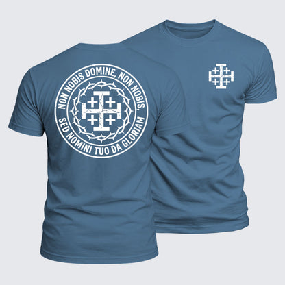Luxe Mercerized Cotton Tee - Non Nobis Domine, Non Nobis, Sed Nomini Tuo Da Gloriam