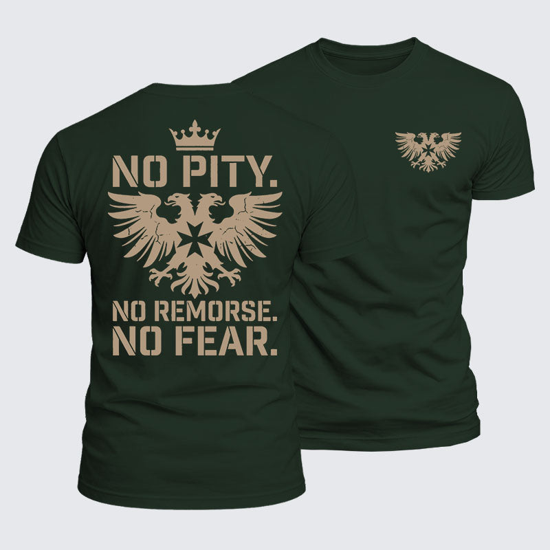 Luxe Mercerized Cotton Tee -  No Pity No Remorse No Fear