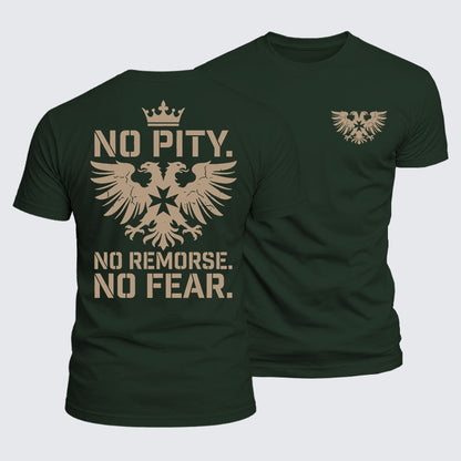Luxe Mercerized Cotton Tee -  No Pity No Remorse No Fear