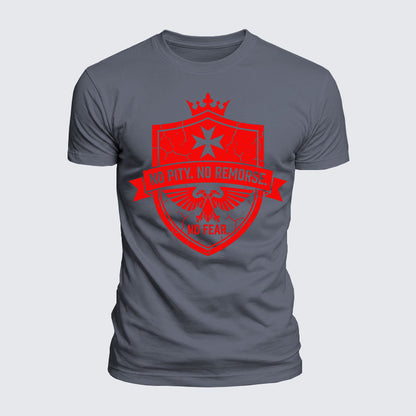 Luxe Mercerized Cotton Tee -  No Pity No Remorse No Fear