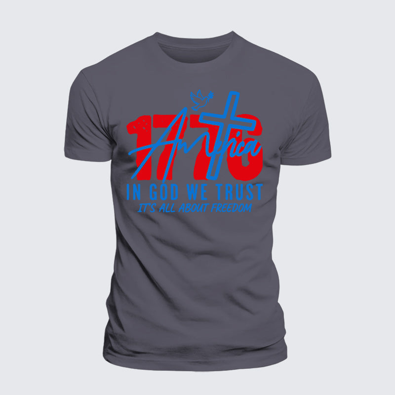 Luxe Mercerized Cotton Tee - 1776 In God We Trust