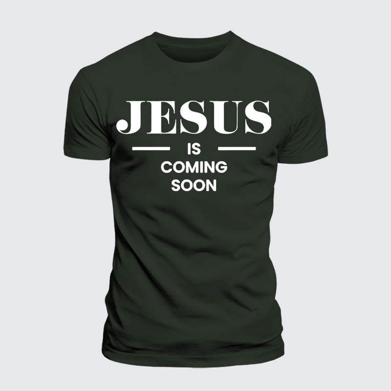Luxe Mercerized Cotton Tee - Jesus Is Coming Soon