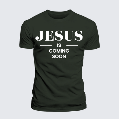 Luxe Mercerized Cotton Tee - Jesus Is Coming Soon