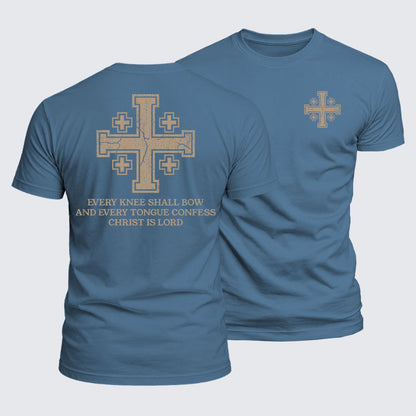 Luxe Mercerized Cotton Tee -  Every Knee Shall Bow And Every Tongue Confess: Christ Is Lord