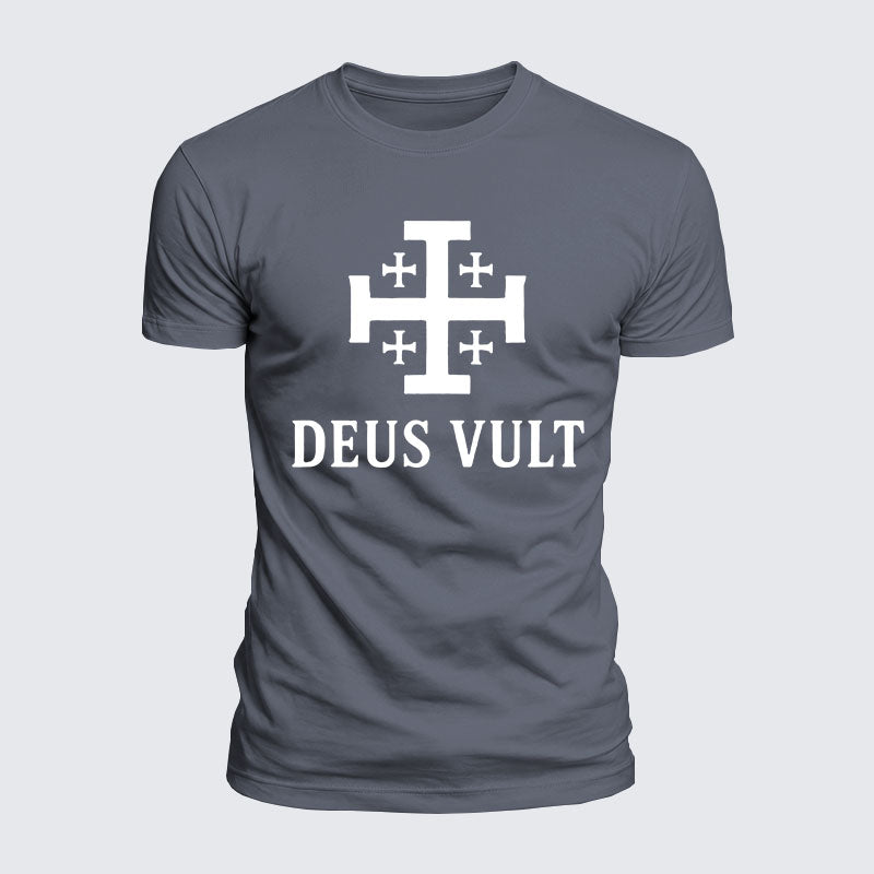 Luxe Mercerized Cotton Tee - Deus Vult