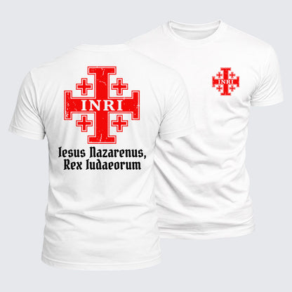 Luxe Mercerized Cotton Tee - INRI Jesus Of Nazareth King Of The Jews