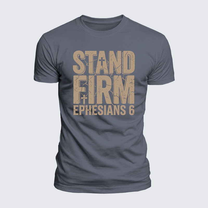 Luxe Mercerized Cotton Tee - Stand Firm Ephesians 6