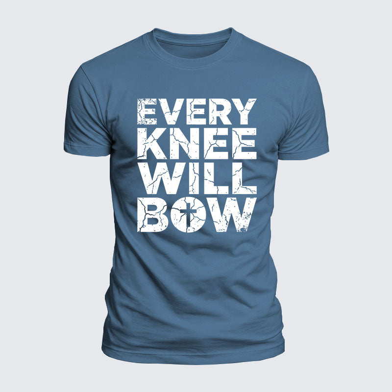 Luxe Mercerized Cotton Tee -  Every Knee Will Bow