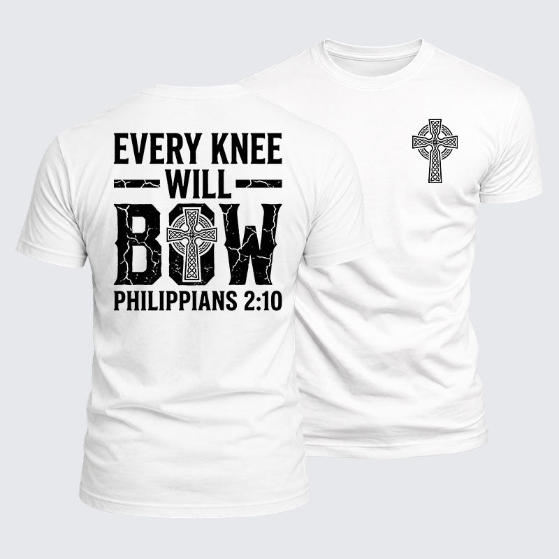 Luxe Mercerized Cotton Tee -  Every Knee Will Bow