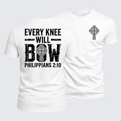 Luxe Mercerized Cotton Tee -  Every Knee Will Bow
