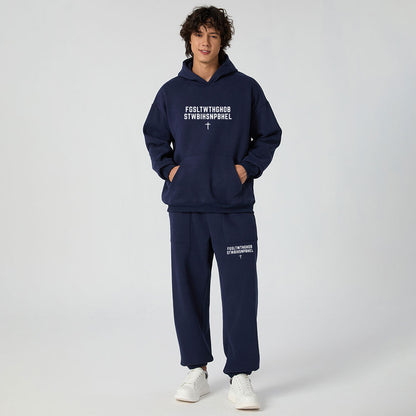 John 316 For God So Loved The World Christian Premium Fleece Hoodie Set