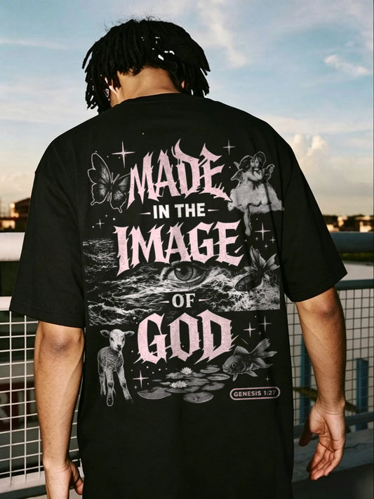 Made In The Image Of God Genesis 1:27 Printed Men's T-shirt