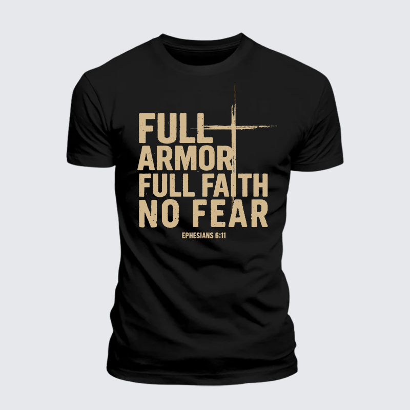 Luxe Mercerized Cotton Tee - Full Armor Full Faith No Fear