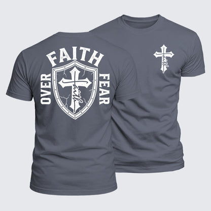 Luxe Mercerized Cotton Tee - Faith Over Fear