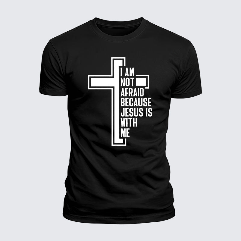 Luxe Mercerized Cotton Tee - I Am Not Afraid Because Jesus Is With Me