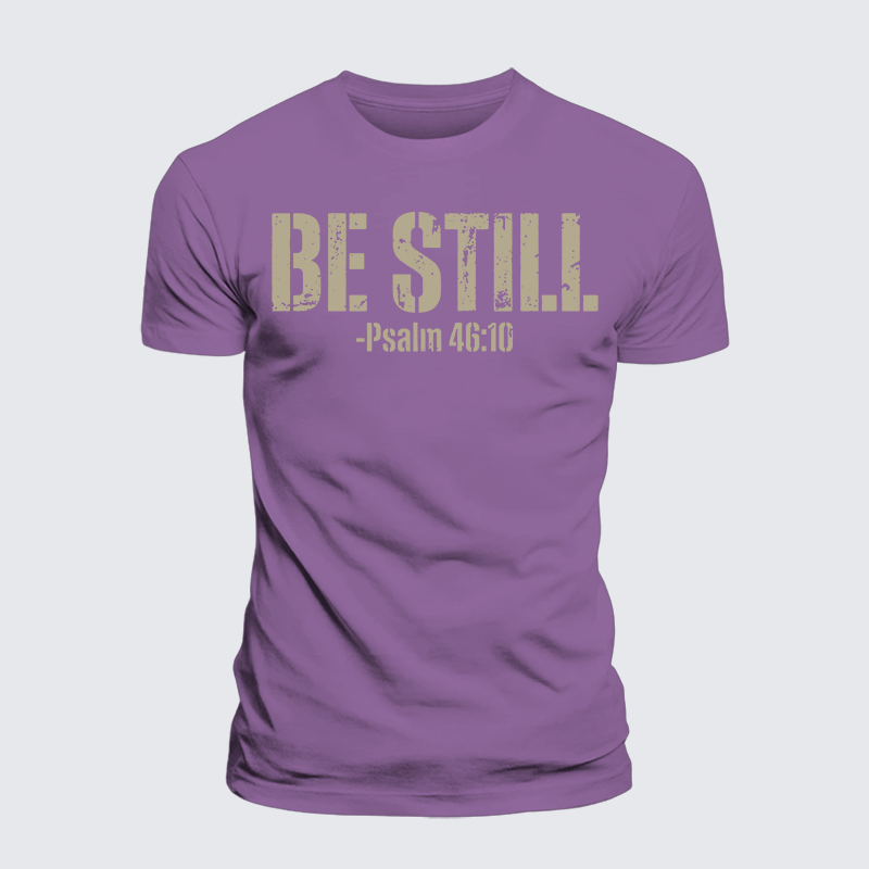 Luxe Mercerized Cotton Tee - Be Still Psalm 46:10